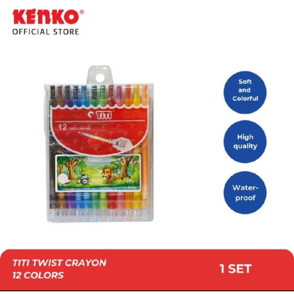 CRAYON PUTAR TITI 12 WARNA/TWIST CRAYON TITI 12 WARNA
