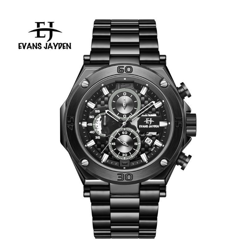 BUY 1 GET 1Jam tangan pria EVANS JAYDEN ORIGINAL Chrono aktif semua 9839