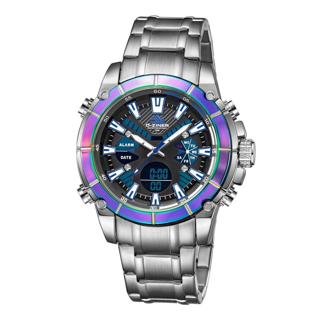 Terlaris JAM TANGGAN PRIA DZINER 8258 DOUBLE TIME WATER RESISTANT 30M Watches Waterproof