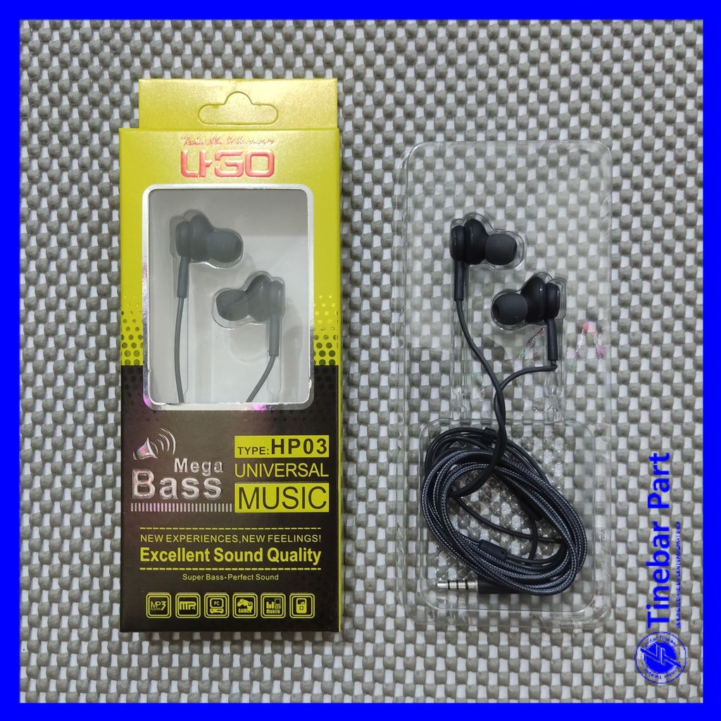 [HF HP03] HEADASET / HEADPHONE / EARPHONE / HANDSFREE  MEGA BASS - UGO/LIGO