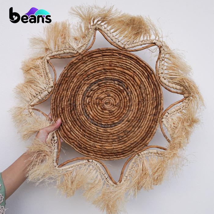 Beans Hiasan Dinding Anyaman Eceng Gondok - Walldecor - Dekorasi - Bintang Rumbai