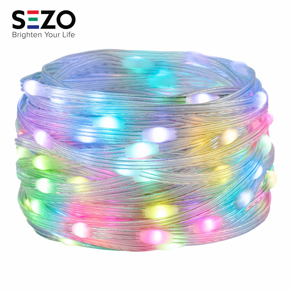 Lampu LED WS2812B RGB Dream Color untuk Dekorasi Ulang Tahun, Pesta, Lampu Ruangan, Dapat Diatur Sec