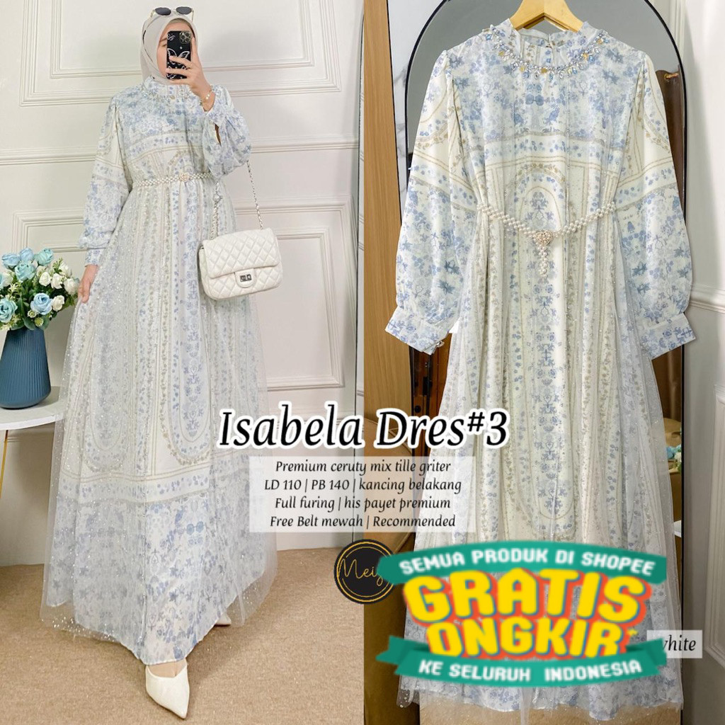 SEPHORA MAXY DRESS FREE BELT / GAMIS SCUBA POLOS / GAMIS KONDANGAN / BUSANA MUSLIM TERBARU / DRESS P