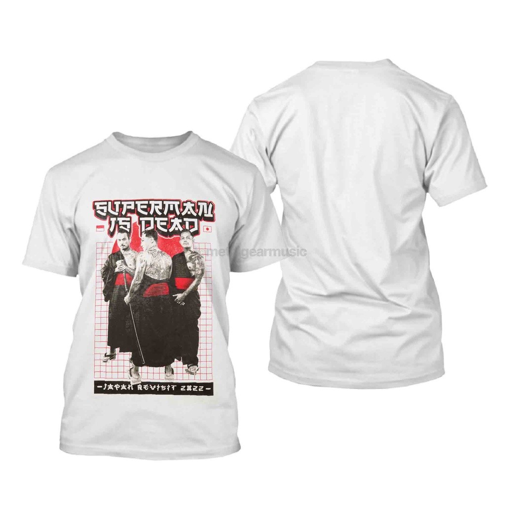 Original Superman Is Dead - Japan Tour White Tshirt Kaos Pria