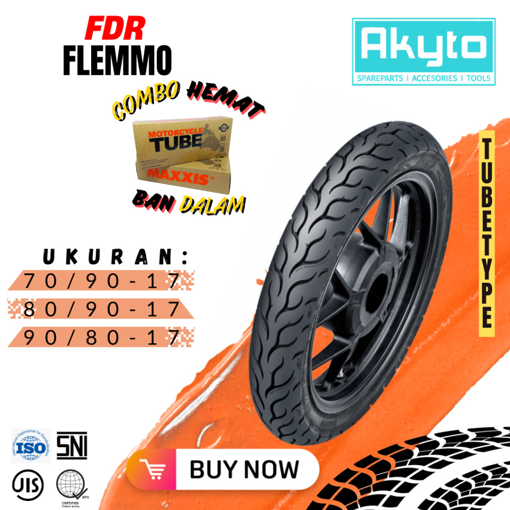 BAN FDR FLEMMO RING 17 / BAN TUBETYPE (TB)  / BAN MOTOR RING 17 / BAN R17 / (70/90-17 , 80/90-17 , 9