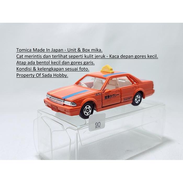 Tomy  No 8 Nissan Cedric 4 Door H.T Taxi Ex Redbox Japan Tomica Diecast Miniatur