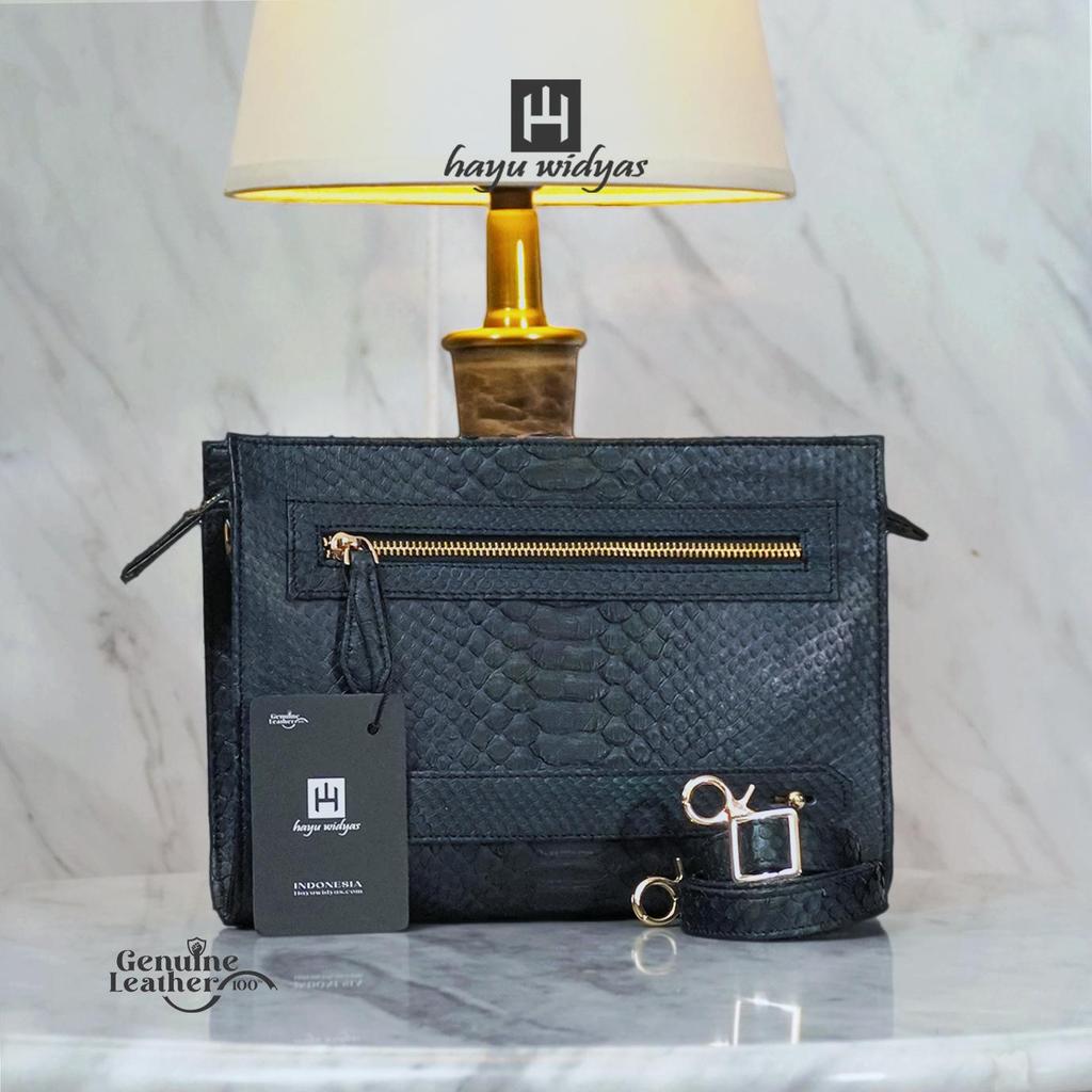HAYU WIDYAS Boston tas kulit asli berkualitas - Tas Pria 26cm