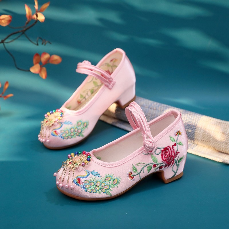 Sepatu bordir anak perempuan, sepatu ibu-anak