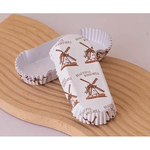 200pcs paper cup roti oval laminating kertas roti paper cup case roti - pita pink, oval 200 pcs terl