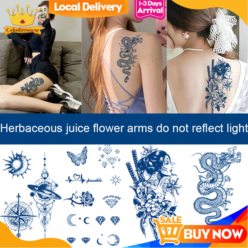 tato Temporer Mudah digunakan Premium Tato Temporer Fruit Ink Tattoo Temporer Tahan Lama Anti Air Ta