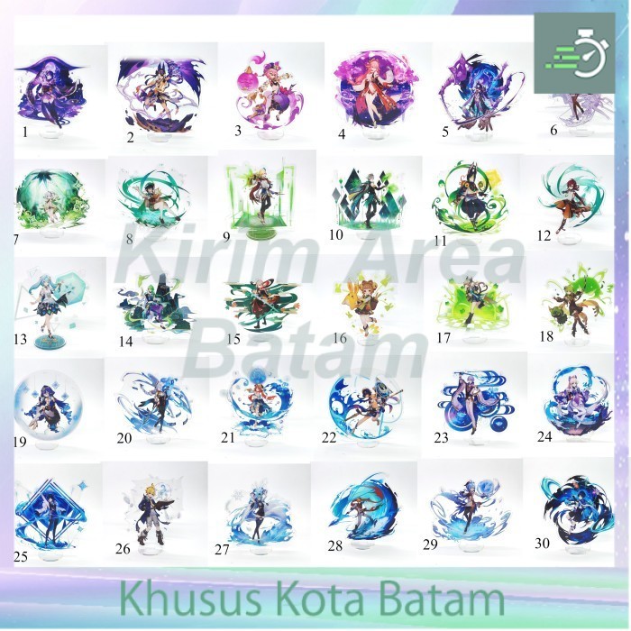 stand 14 cm pajangan akrilik genshin impact