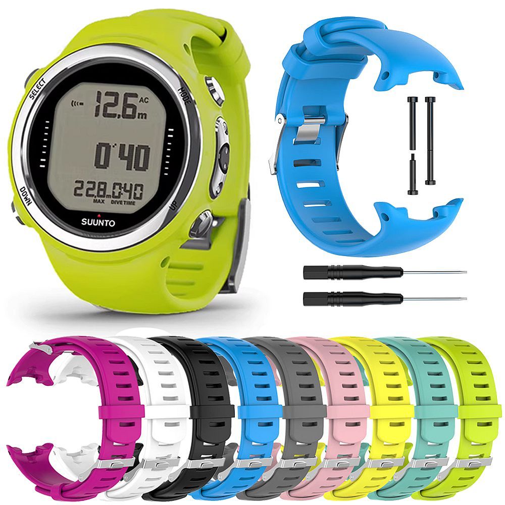 For SUUNTO D4 D4i Silicone Wat Band Strap for Suunto NOVO Wristband Men's Sport Replace Bracelet Wat