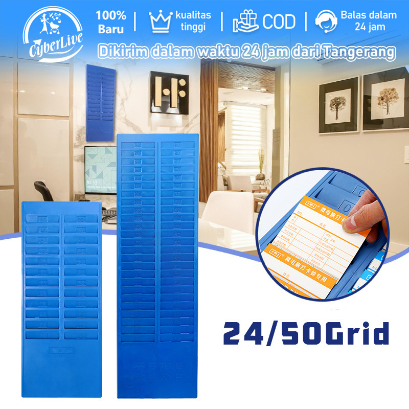 24/50 Sheet Tempat Kartu Absen Rak Absensi Kartu Tempat Kartu Absen Karyawan Rak Kartu Absen