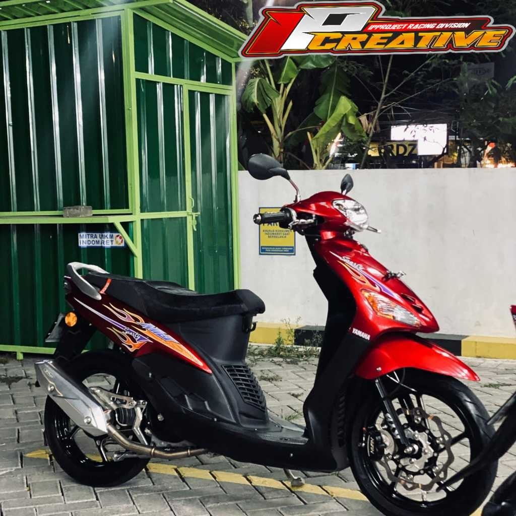 Stiker Striping Transparan Mio - Striping Mio Sporty Transparan Api - Striping Mio Api - Striping Mi