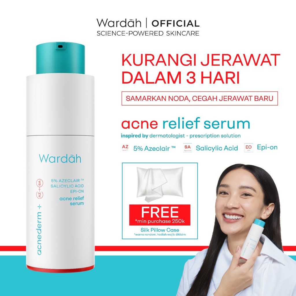 [Wardah Member Exclusive] Wardah Acne Serum Acnederm Relief Serum 20ml - melawan jerawat, cocok untu