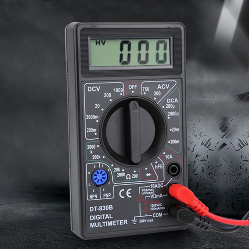 gital Multimeter, DT-830B Multifunctional Portable LCD gital Multimeter Amp Volt Ohm Tester Voltmete