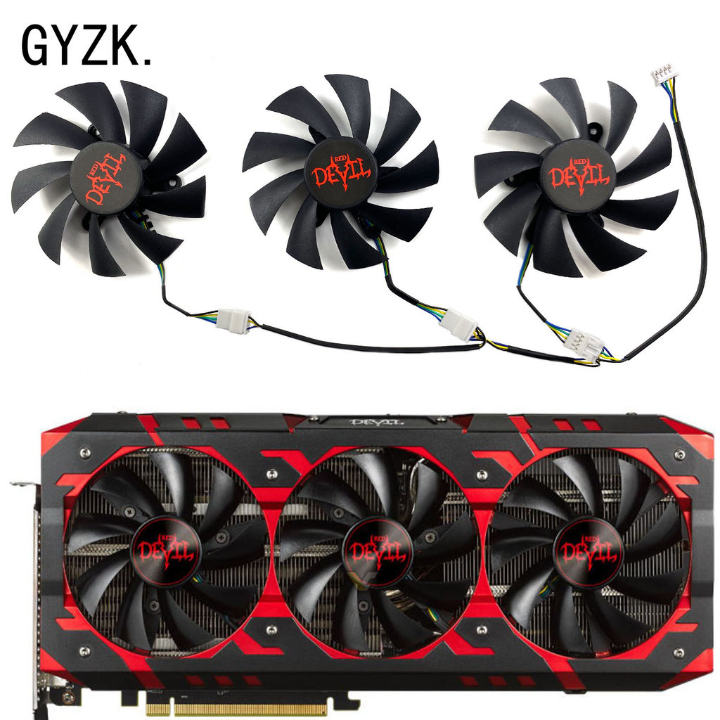 New For POWERCOLOR Radeon RX Vega 56  Vega 64 Red Devil Graphics Card Replacement Fan