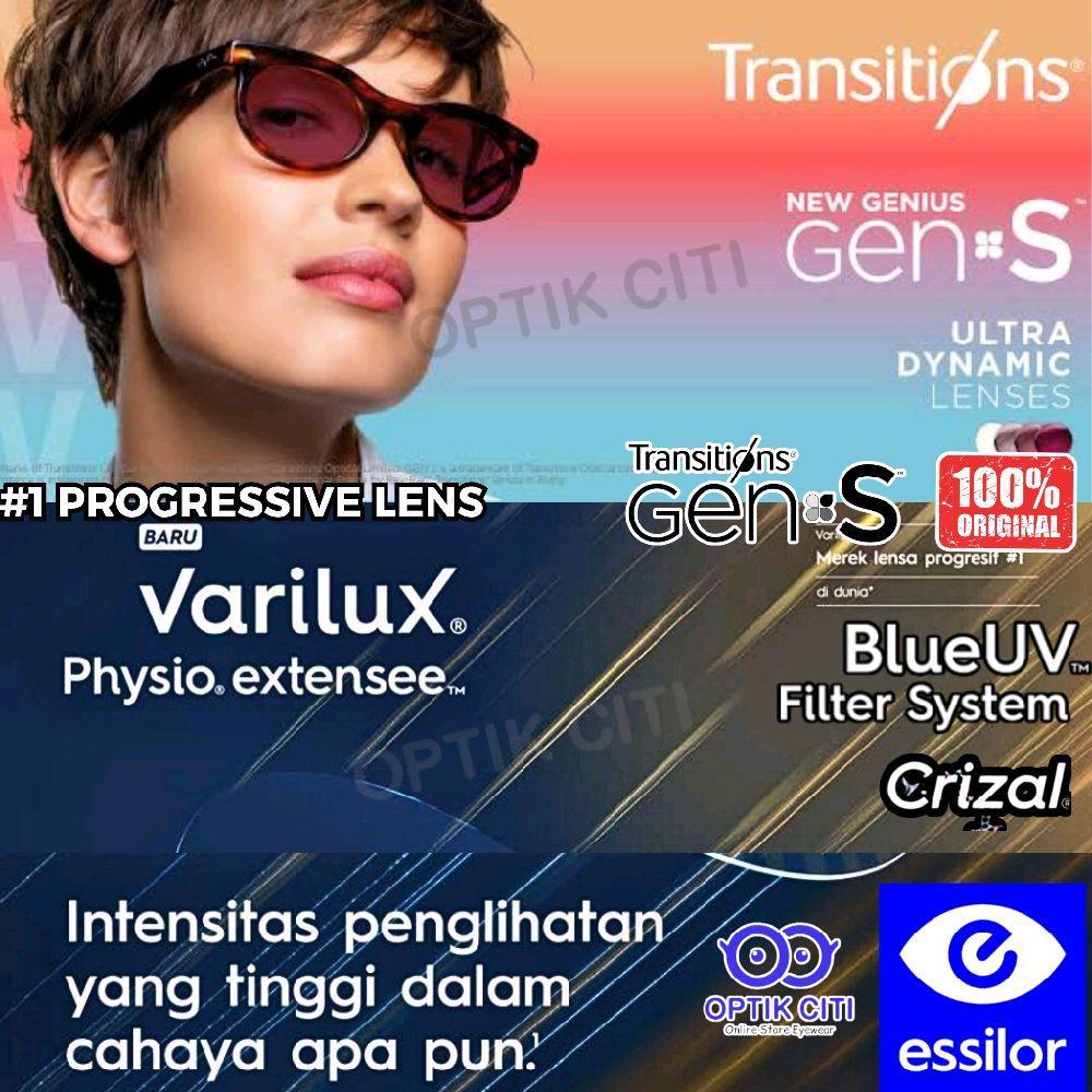 Lensa Kacamata Progresif Photochromic Crizal Essilor Varilux Physio Extensee Transition Gen S Origin