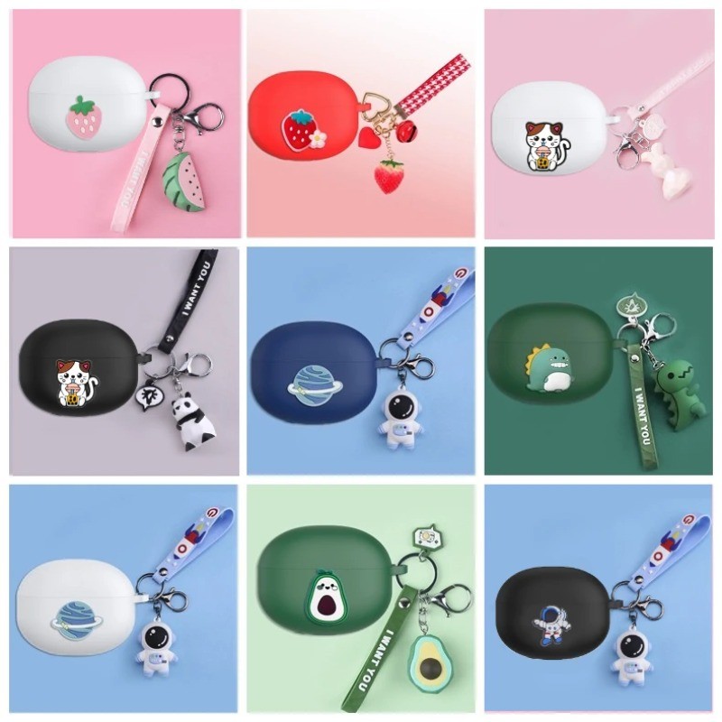 fundas for Baseus Bowie M2s Pro cover MC1 /Bowie M2s /Encok W11 Cartoon animal Silicone Earphone cas