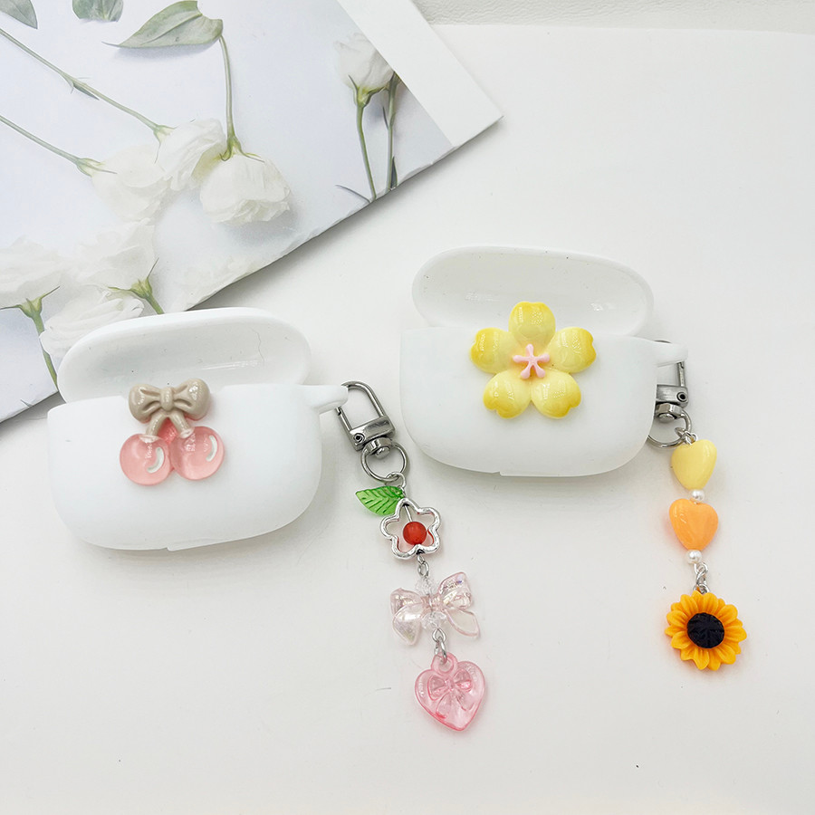 flower/fruit Cover For JBL WAVE BUDS /buds2/WAVE100 Case with keyian Silicone earphone cover for JBL
