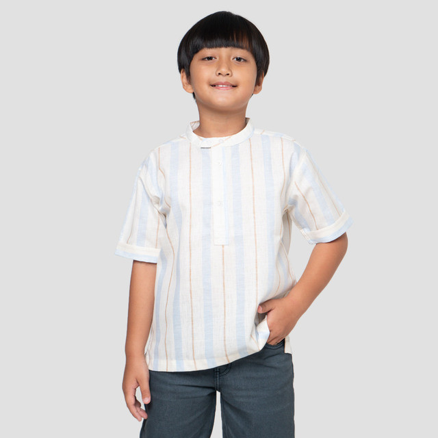 Little M Stripe Baju Koko Anak Laki-laki 123401346