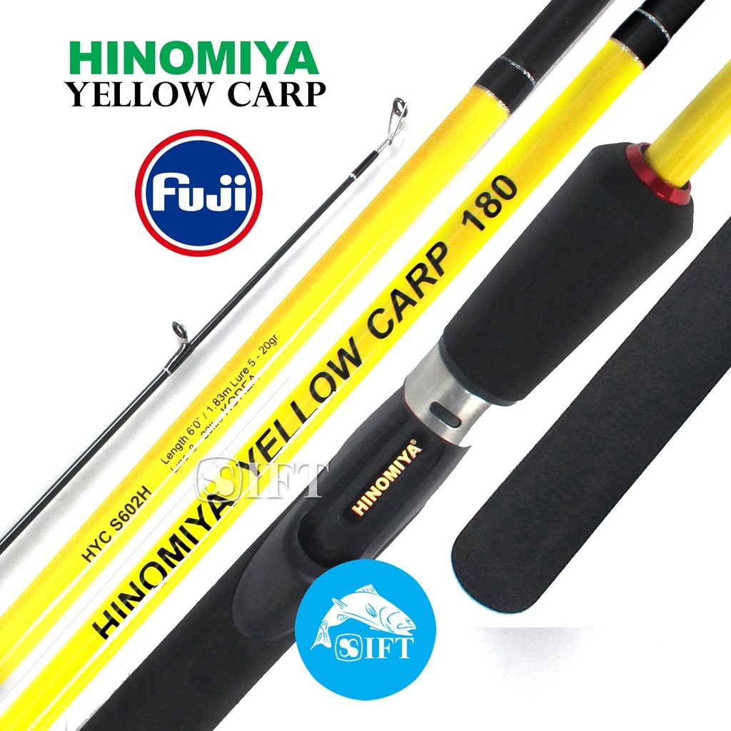 Joran Hinomiya YELLOW CARP S602H | 180 cm | Fuji  Kolam Galatama Mas Bawal Patin Lele
