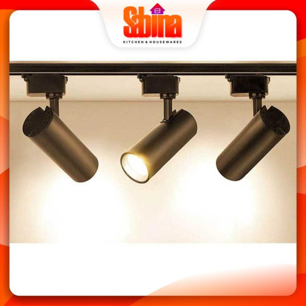 Lampu Plafon Sorot Dinding LED COB Track Light Natural White 4000K 12W