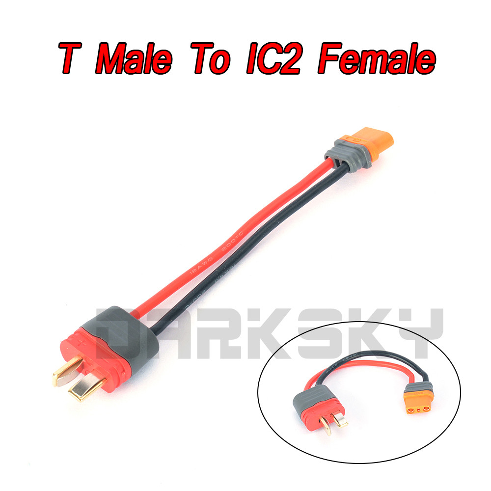 1PCS XT60 To IC2 Adapter Cable Plug Male/Female Replacement Parallel Connector for RC Model Car Lith