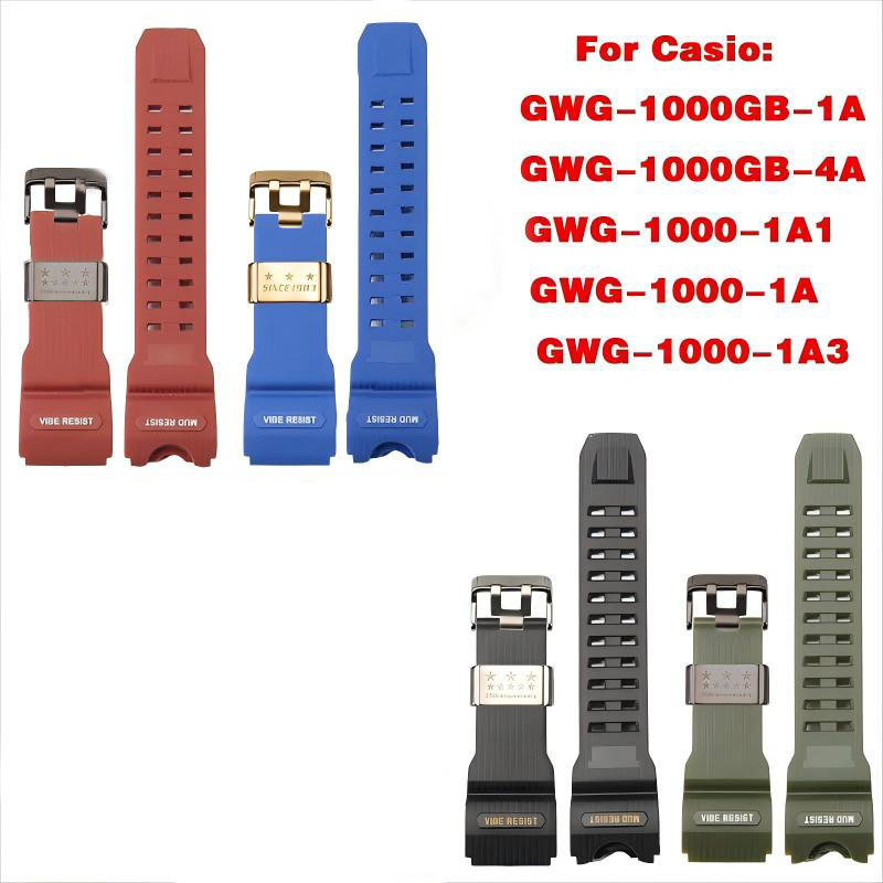 Gwg1000-1a1 Mudmaster Replacement Strap For Casio Mudmaster GWG1000 Wat Band With Stainless Steel Lo