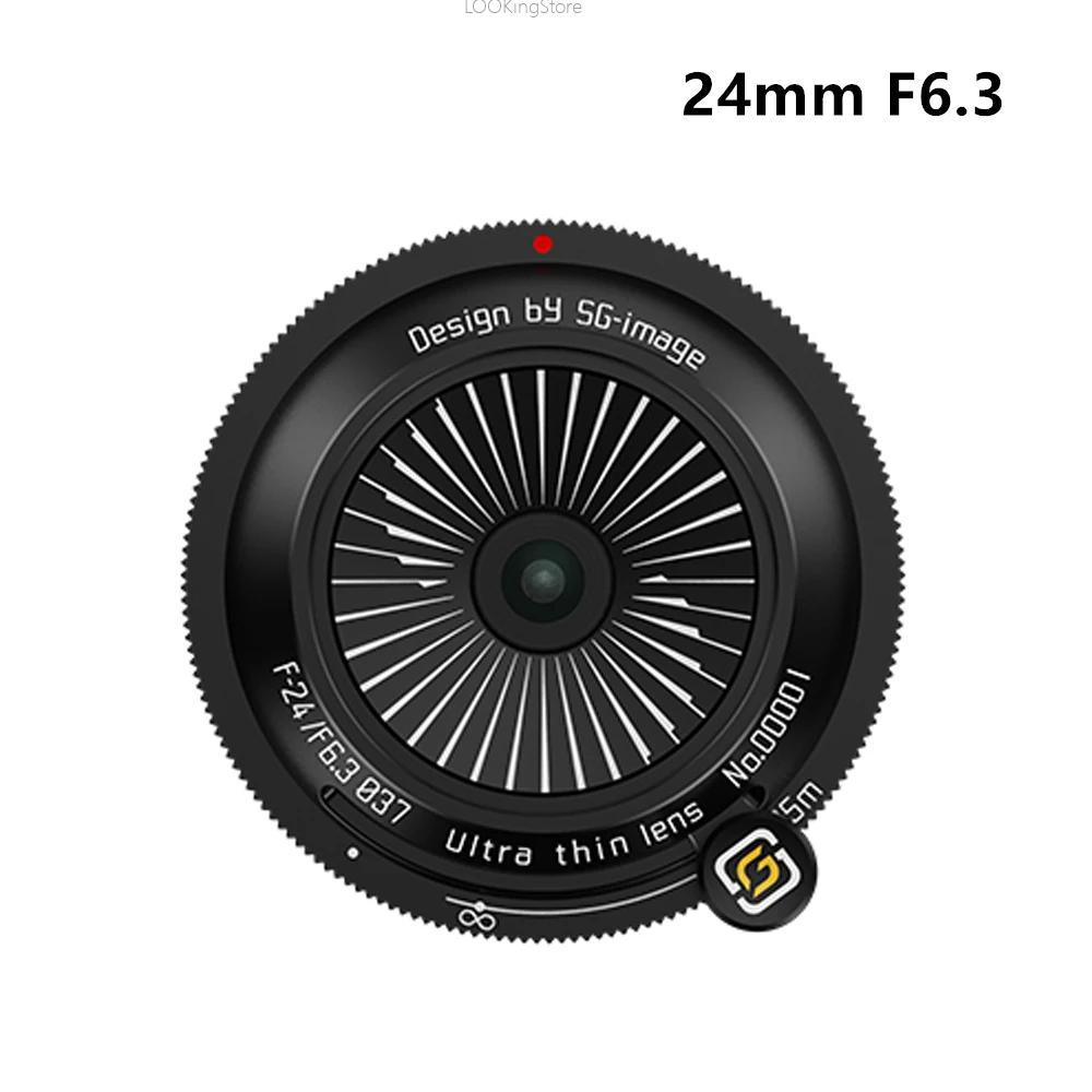 SGimage 24mm F6.3 Camera Lens Full Frame Manual Focus Ultra-thin Lens for Sony Fuji Nikon Canon L Mo