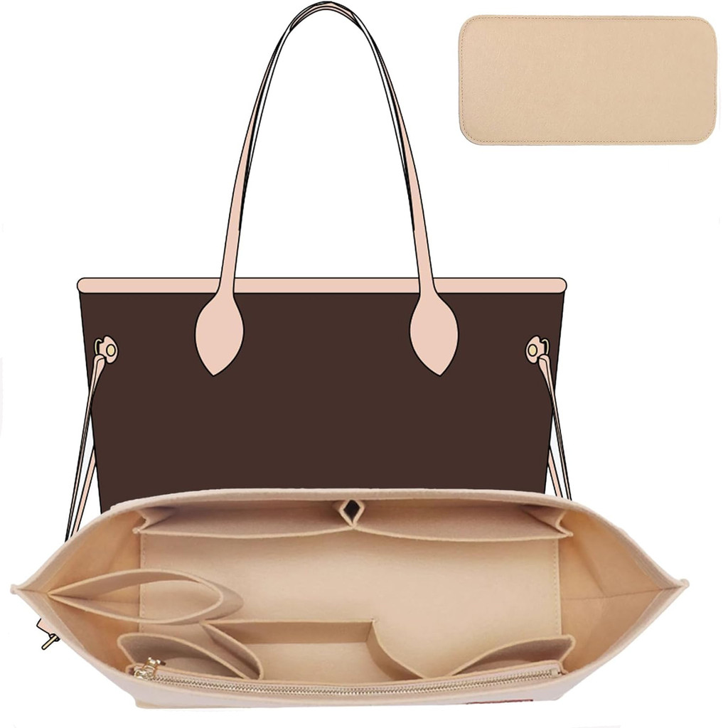 2Pcs Set Purse Organizer ert for Handbags, Felt Bag Organizer for Tote & Purse, Tote Bag Organizer e