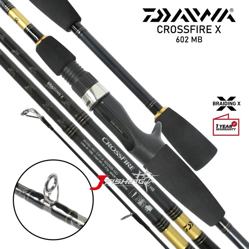 Joran DAIWA CROSSFIRE-X 25 | 602MB 602MHB 662MB | Baitcasting | Kolam Harian Laut Pinggiran | Distri