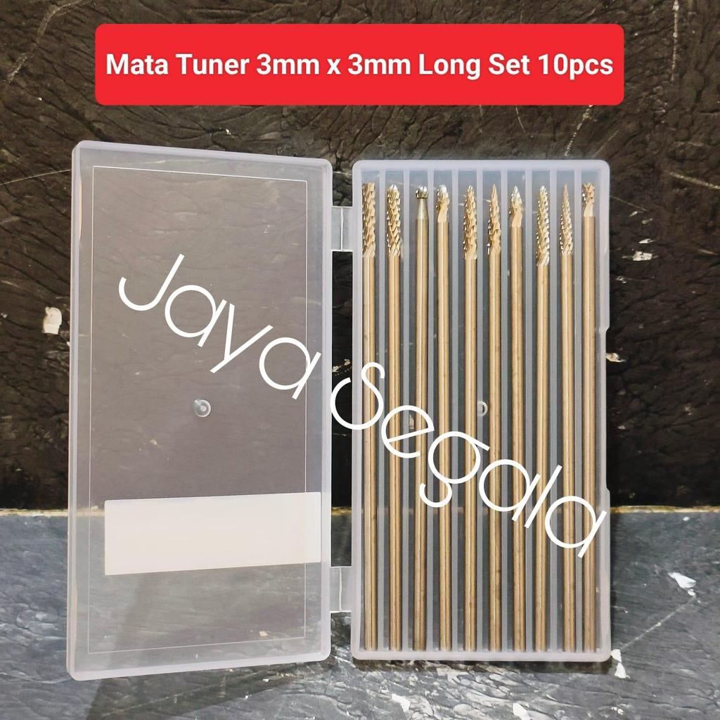 Mata cuner tuner bor cun 3mm x 3mm Long Set 10pcs Panjang 3x3