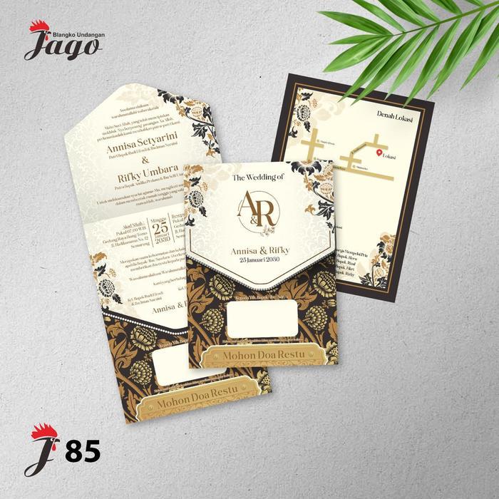 Blangko Undangan Pernikahan Jawa Wayang JAGO 85 Cantik Harga Murah