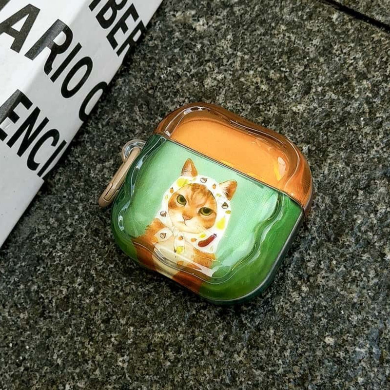 Huawei Freeclip2 Penutup Earphone Kartun Lucu Tutup Kepala Pussy dengan Pendnat untuk Huawei Freebud