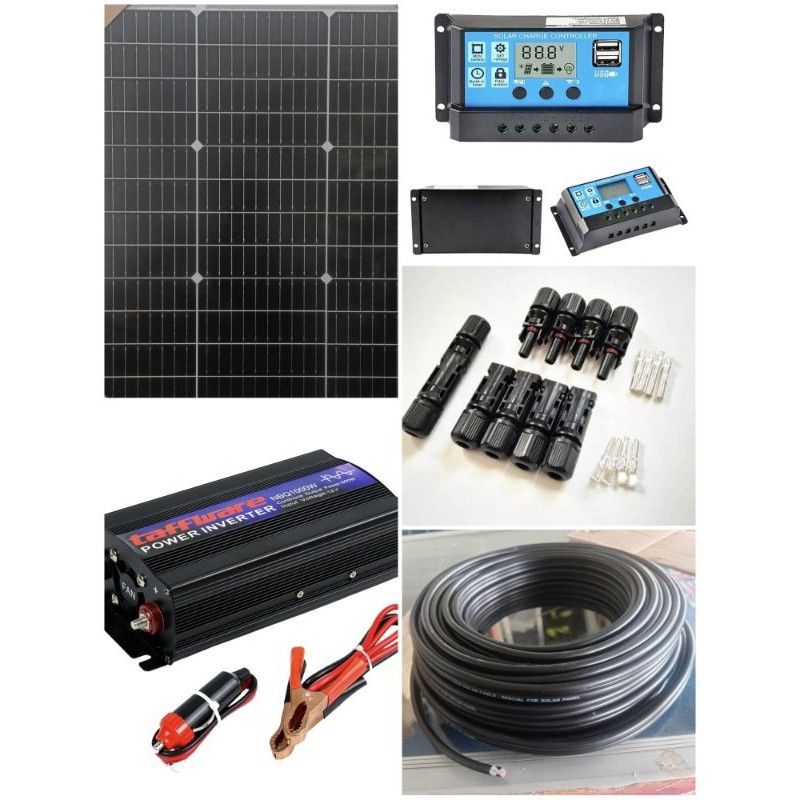 SOLAR PANEL SATU SET 2 UNIT 50 WP INVENTER PSW 1000W Best Seller