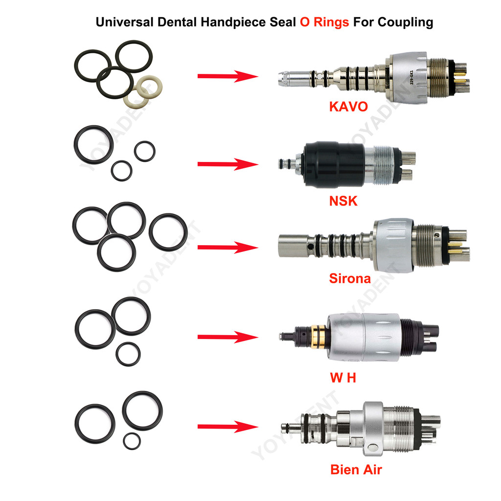 Segel O Ring Coupler Handpiece Gigi Untuk Kavo Multiflex NSK WH SIRONA Bein-Air Coupling Anti-Minyak