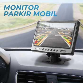 Layar Monitor Mobil 9 Inch LCD Kamera Mundur Parkir Mobil Camera 8 LED - Monitor