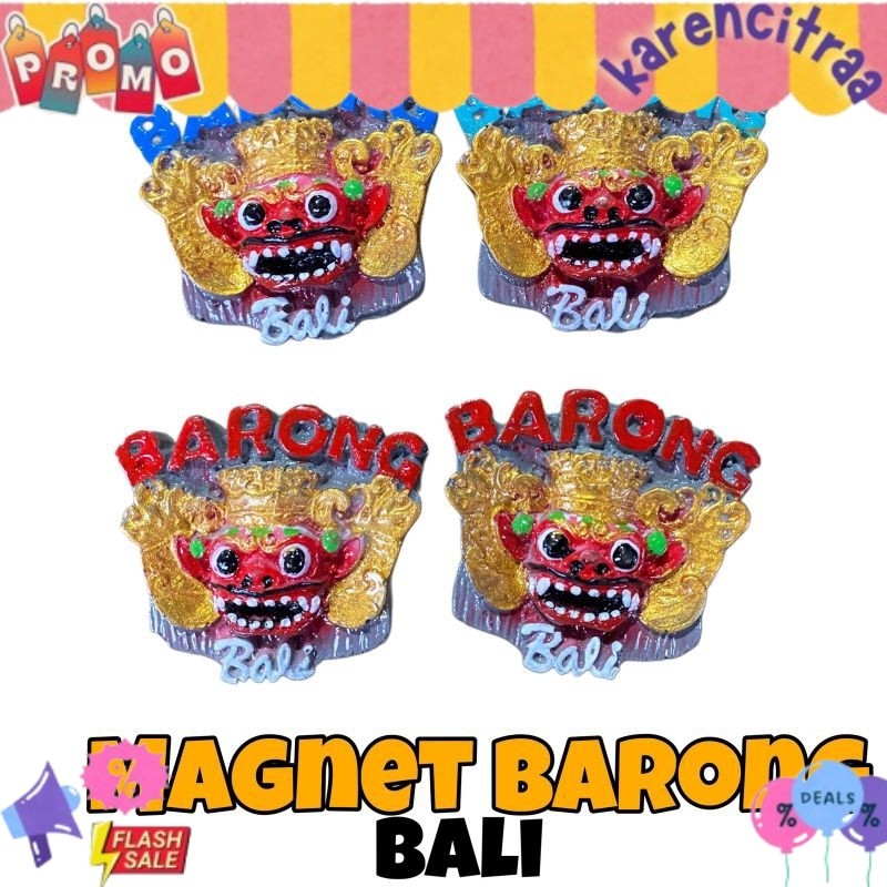 Magnet Barong Bali - Magnet Barong - Magnet Resin - Souvernir Bali - Magnet Tempelan Kulkas - Fridge