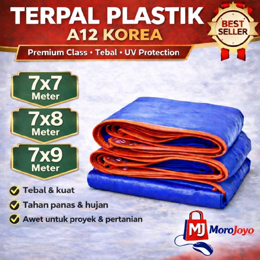 Terpal Korea A12 Biru Oren 7x7 7x8 7x9 terpal plastik terpal truk terpal fuso terpal tenda terpal mu