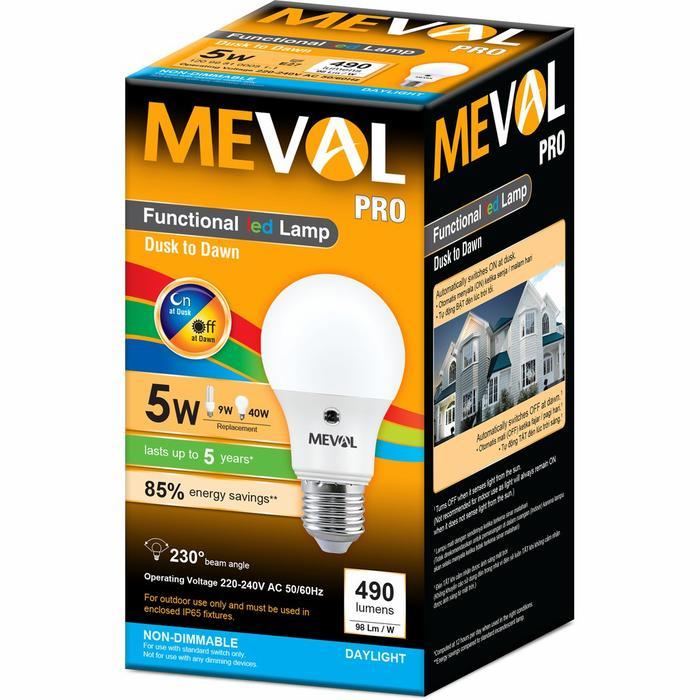 kamatsuv3 Lampu Sensor Cahaya LED 5 Watt Meval - Putih