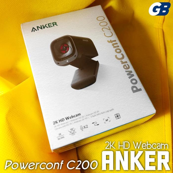 Anker A3369 PowerConf C200 2K AI Stereo Mics Webcam untuk PC Laptop Computer