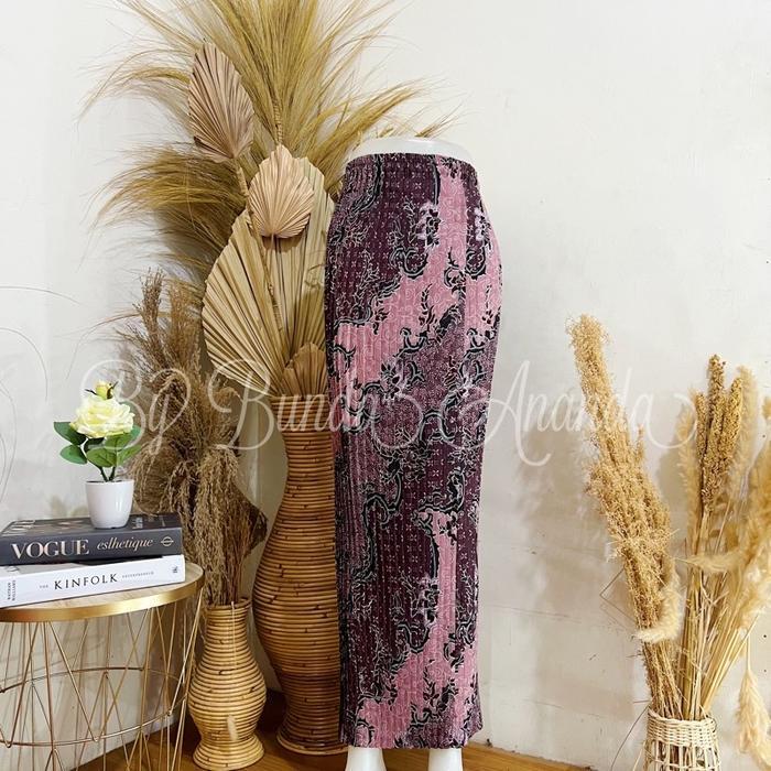Aest Outfit ROK BATIK PLISKET / ROK BATIK / ROK PLISKET Kebaya  Bawahan  Panjang Semi Pesta Silk Wan