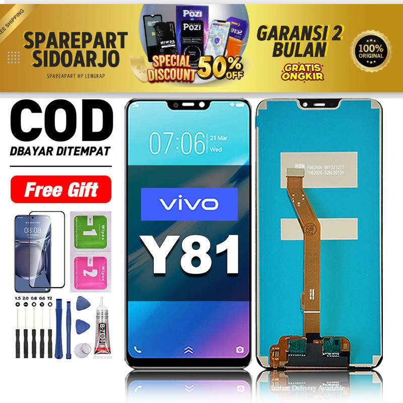 LCD VIVO Y81 Fullset hp layar Touchscreen untuk Glass Touch Screen Digitizer COD -original free lem-