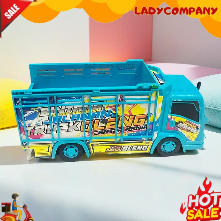 Mainan Truk Oleng Basuri - Miniatur Truk Oleng Ada Musik & Lampunya - Hadiah Ulang Tahun Anak2 PALIN