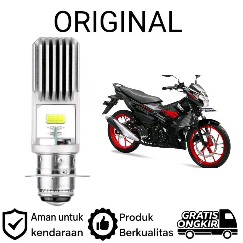 AM 1pcs Lampu depan LED H6 COB motor Suzuki Satria FU