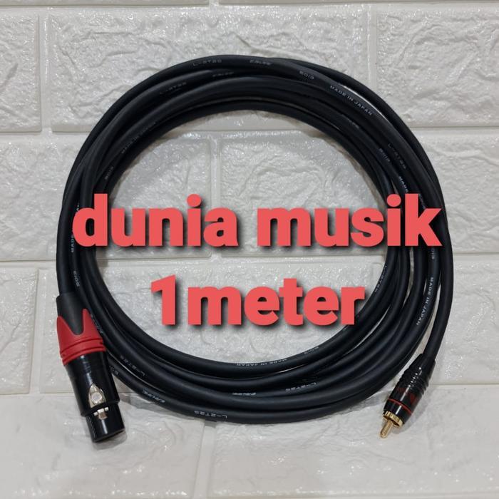 kabel Jack Canon xlr female to rca male / Jack rca ke Canon cewek - 10meter
