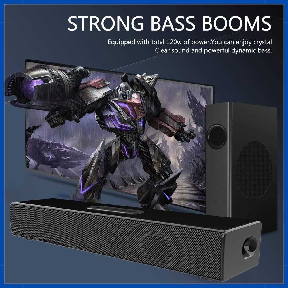 KLW Soundbar Bluetooth Active Speaker Stereo Bass Subwoofer 80W - S22