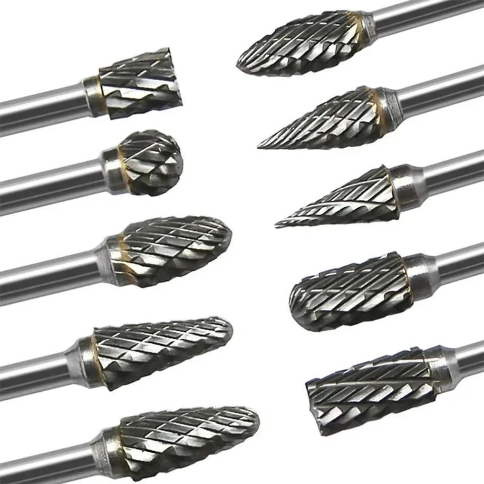 Steel Carbide Rotary File Hard Alloy Rotary Bur Drill Bit Engraving Cutter Carbide Rotary File  Wood