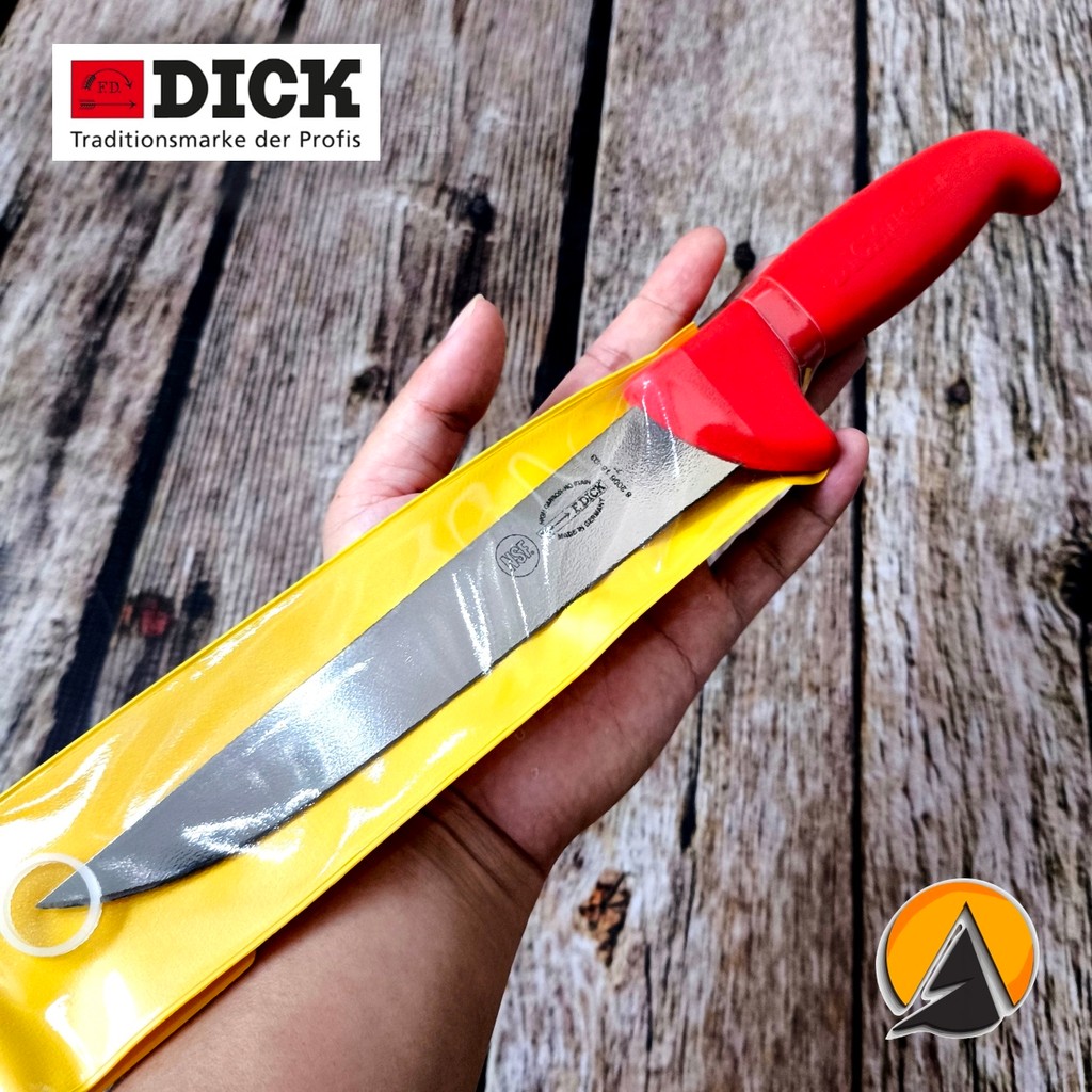 pisau boning and sticking knife F. dick made in germany original 18 cm red 8.2006.18-03